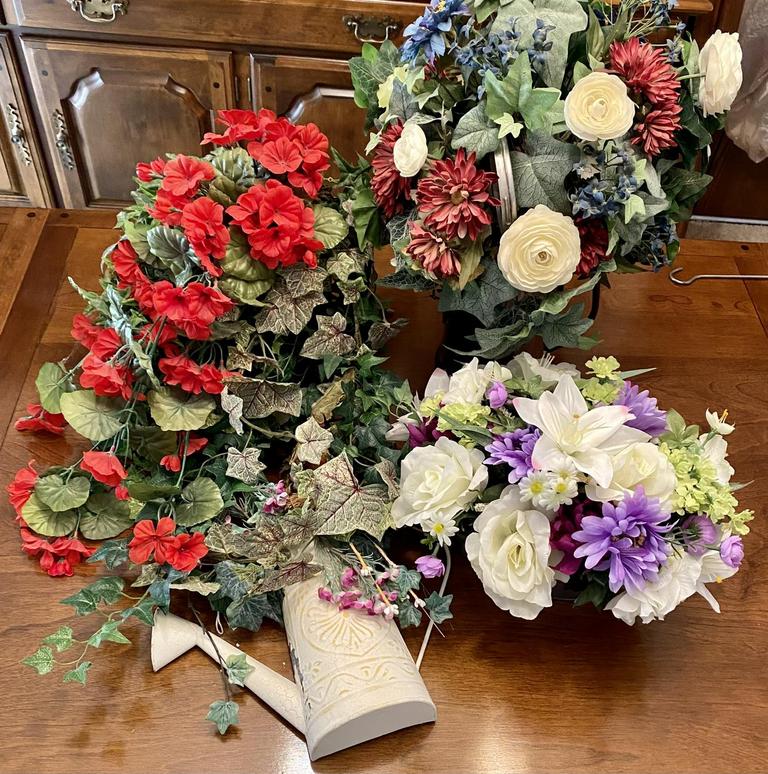 Auction Ohio Faux Floral Arrangements