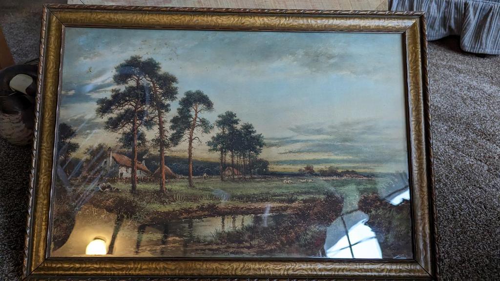 Auction Ohio Large framed artwork