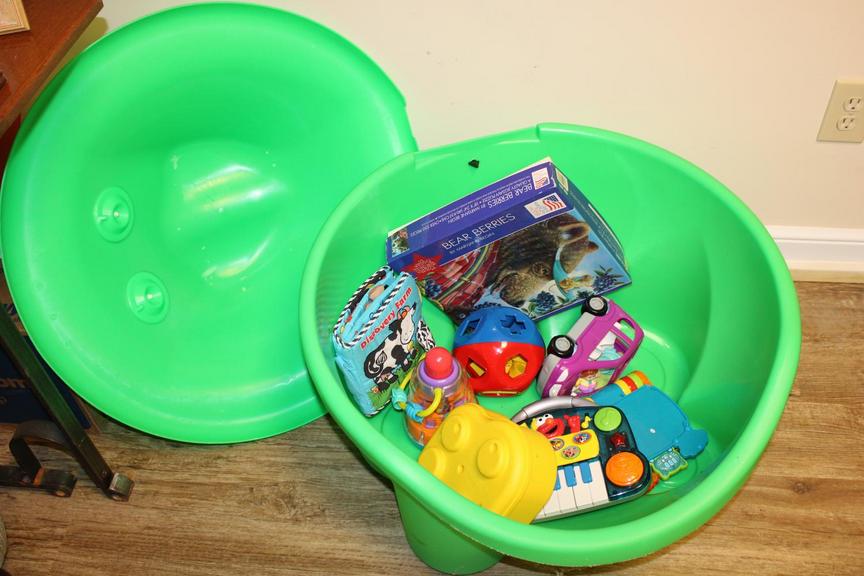 Auction Ohio Frog Toy Box & Toys