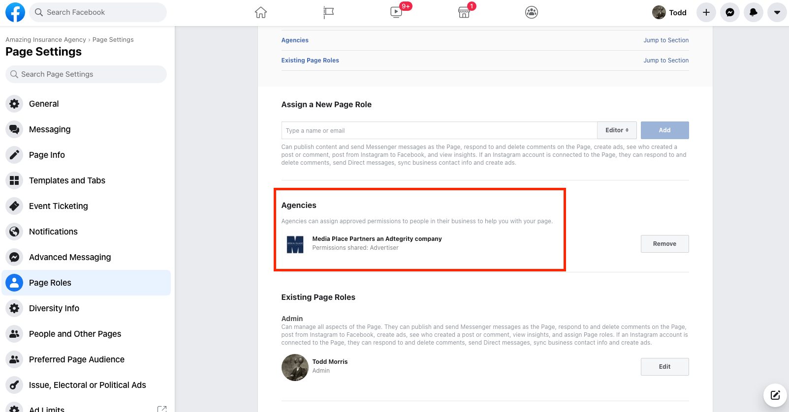 Facebook Page Advertiser Access Media Place Partners