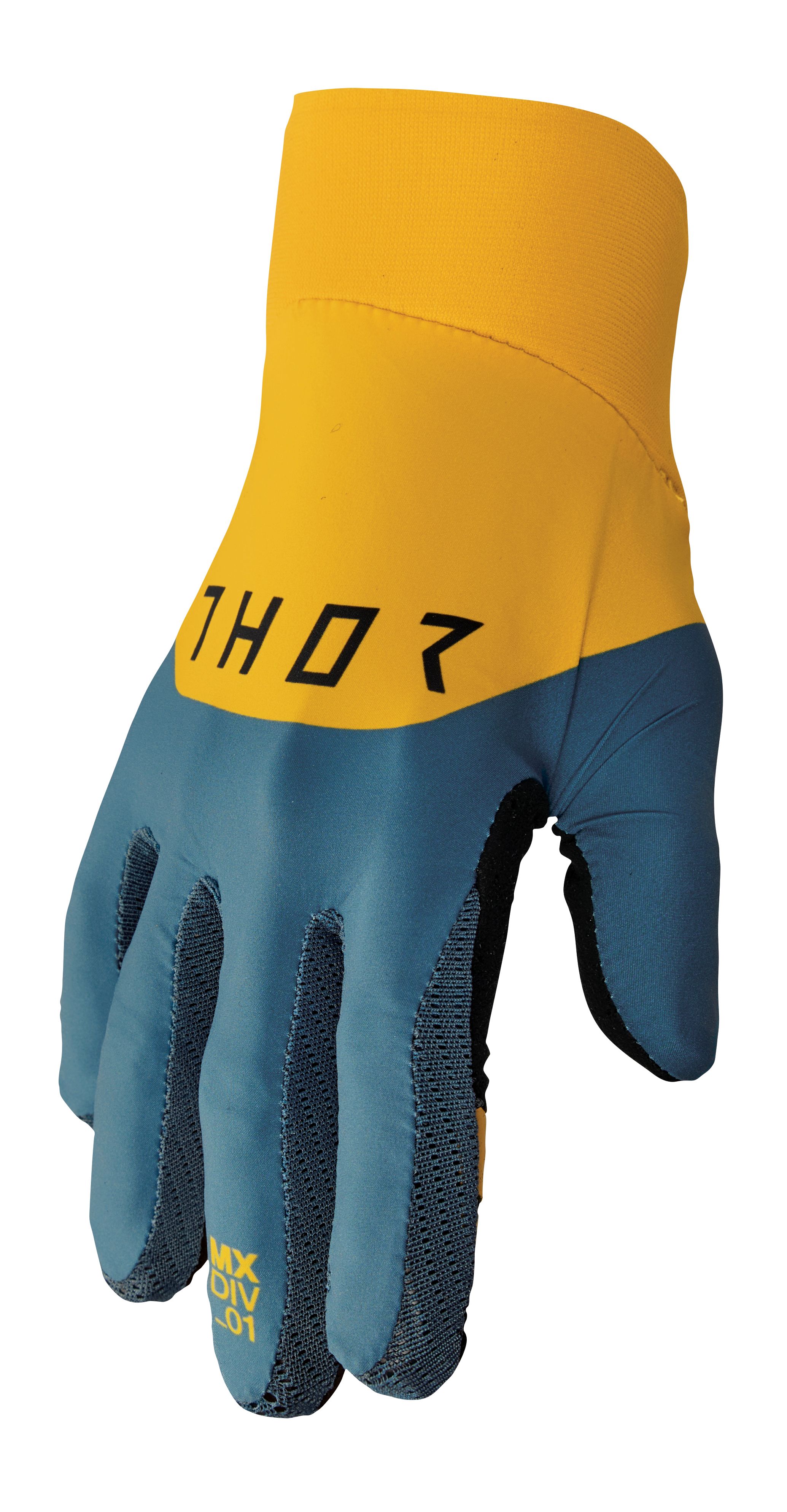 2023 Thor Agile Rival Gloves (Teal/Yellow) AOMC.mx