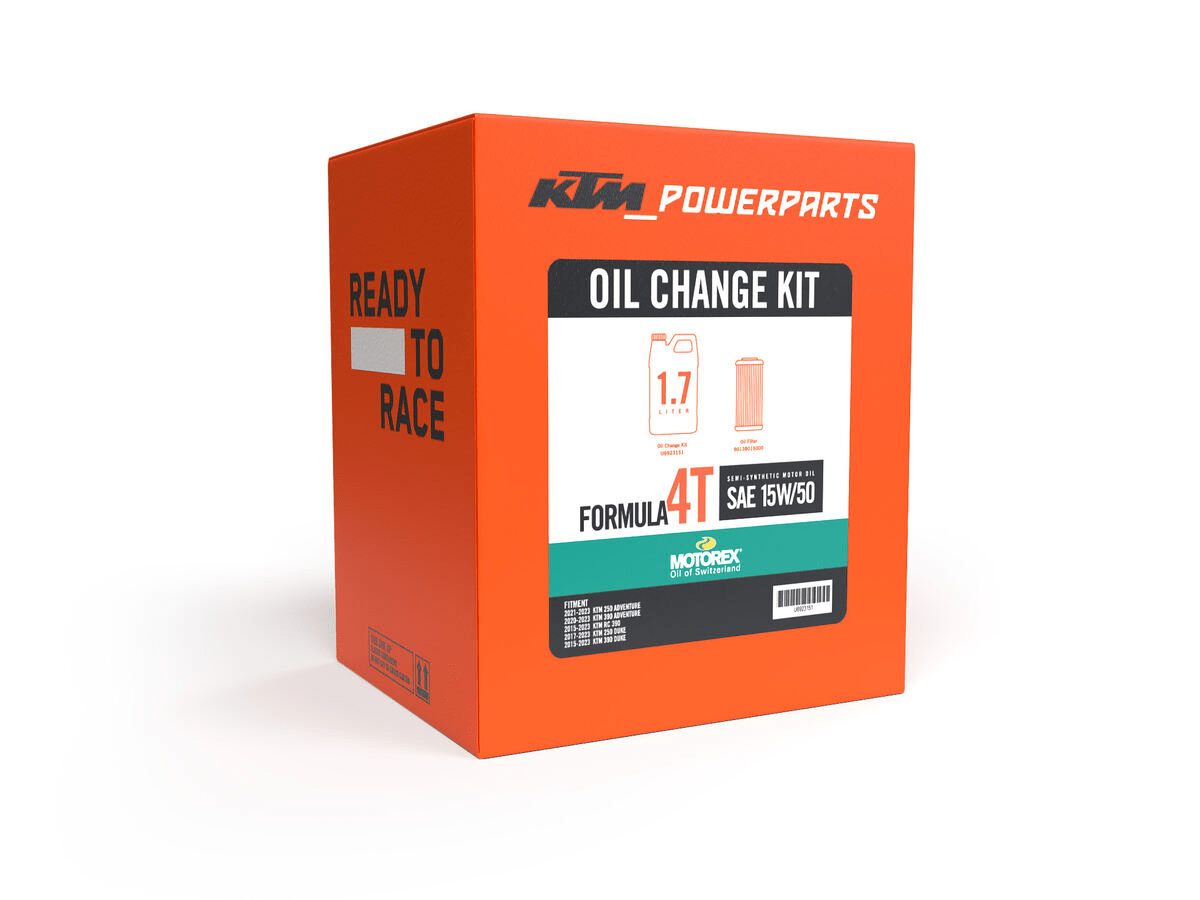 KTM Oil Change Kit 15W/50 1.7L 390 RC/Duke/Adventure 1523 AOMC.mx