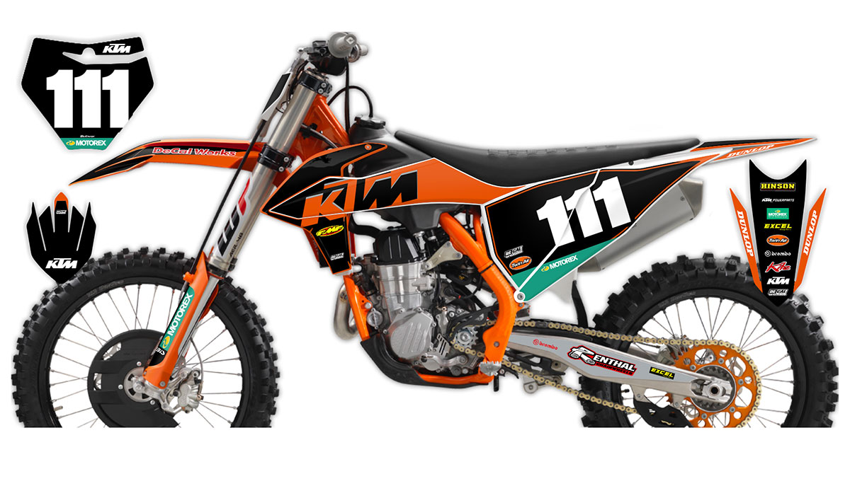 AOMC.mx Decal Works KTM Langston Retro Custom Graphics Kit