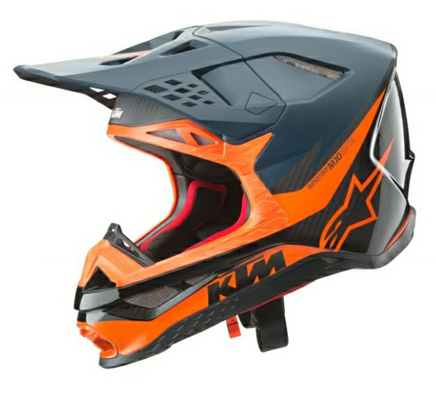 2020 KTM SM10 Carbon Helmet by Alpinestar (Black/Orange) AOMC.mx