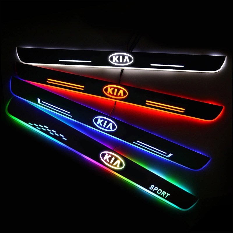 Kia Carens Car Door Sill Lights LED LOGO Hardwired AoonuAuto.co.uk
