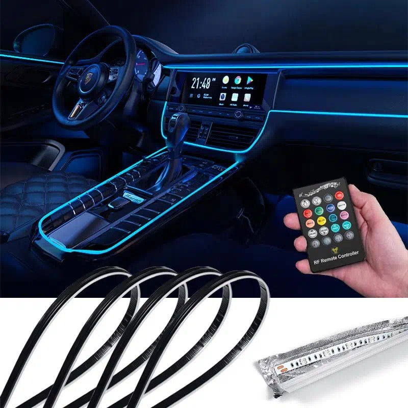 Ambient Lighting Car Interior Light Strips New Advanced Fiber Optic