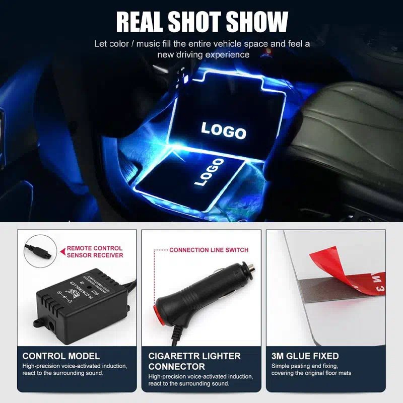 Customized LED Floor Mat AoonuAuto.co.uk