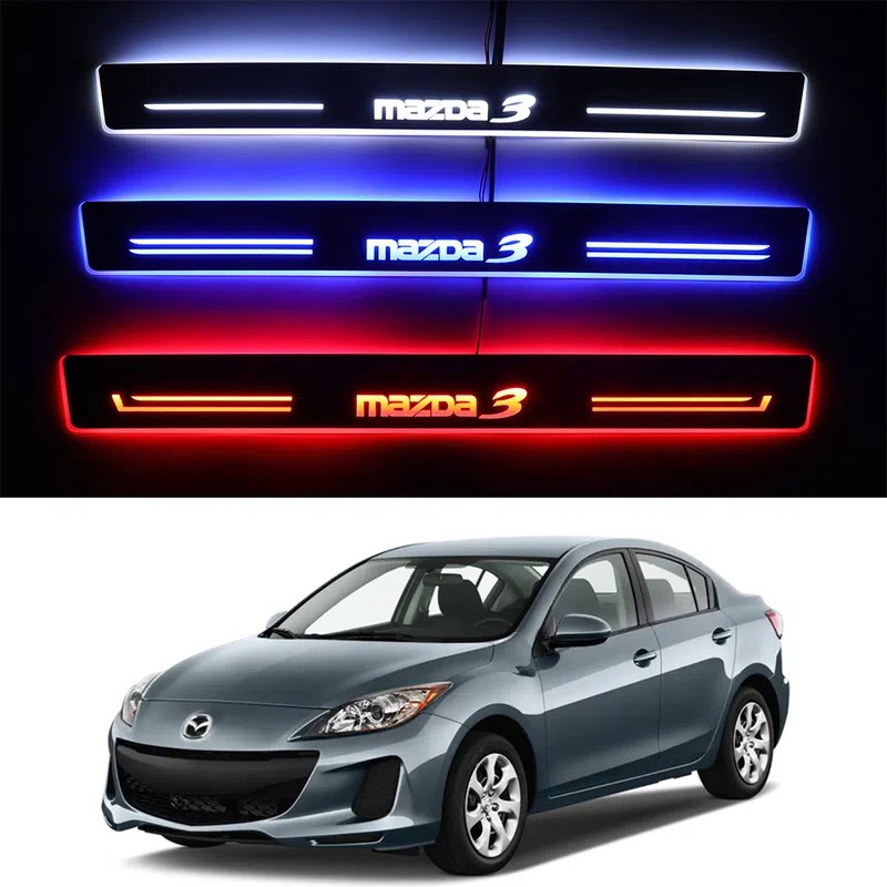 Mazda 3 Illuminated Scuff Plates Mazda 3 Door Protector