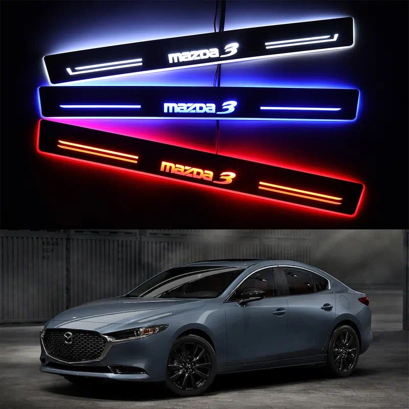 Mazda 3 Illuminated Scuff Plates Mazda 3 Door Protector