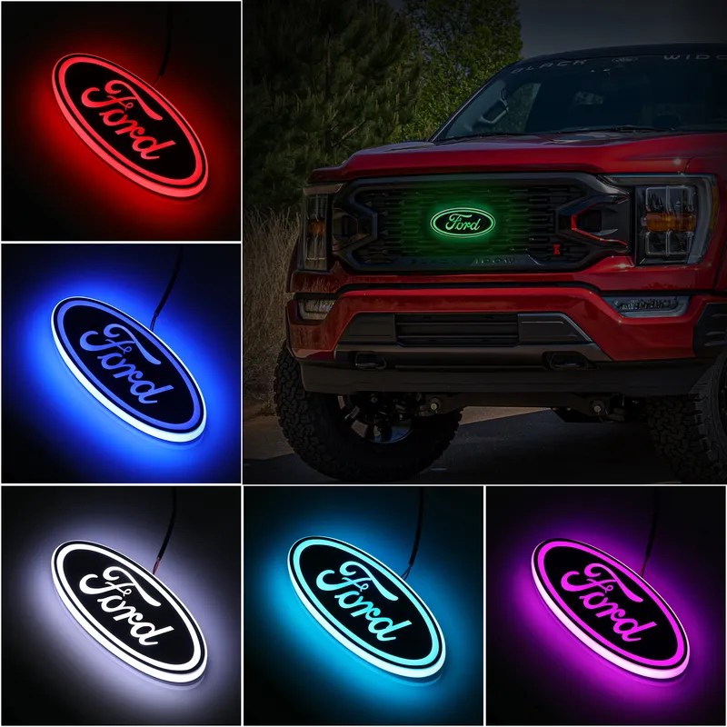 Front Grill Emblem LED Ford Grill Emblem Glowing Car Emblems