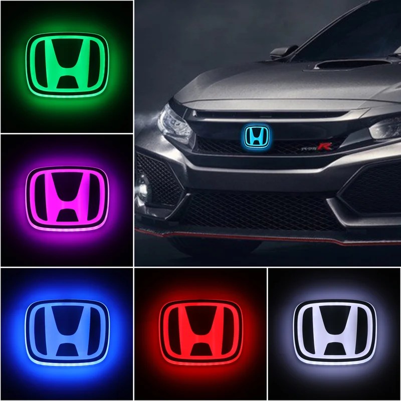 LED Honda Emblems For Civic Front Grille And Tail