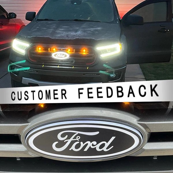 Front Grill Emblem LED Ford Grill Emblem Glowing Car Emblems