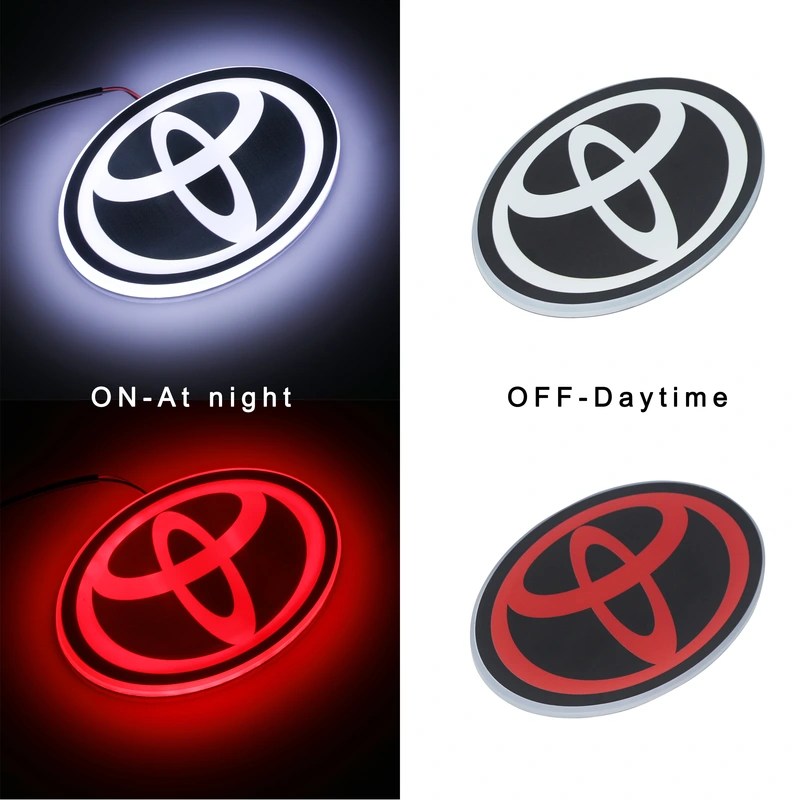 toyota emblem light light up car badges front grill emblem