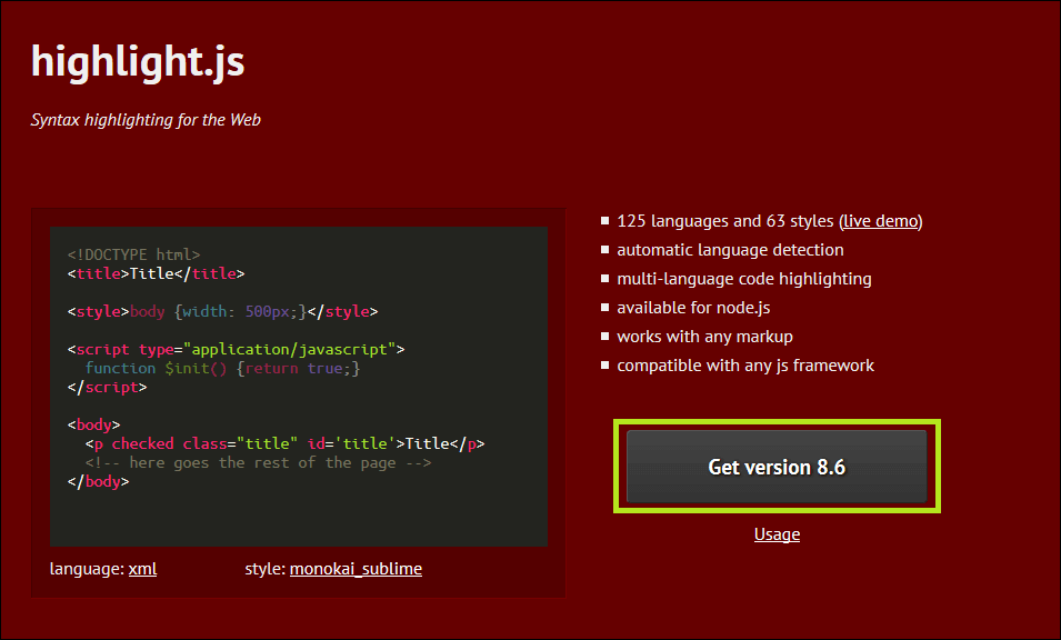 highlight.js使用方法Aoplanning