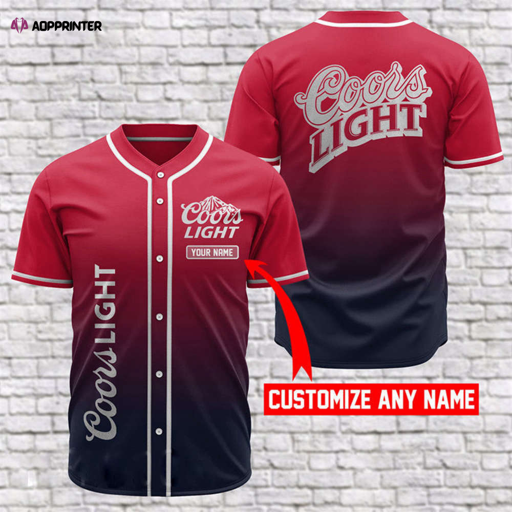 Custom Coors Light Baseball Jersey Personalized Team Gear Aopprinter