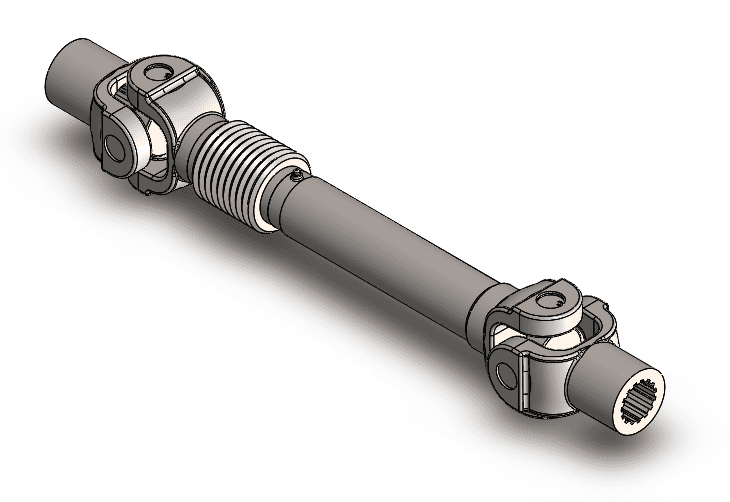 Rendering of Universal drive shafts for Marketing Collaterals APA Engineering