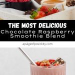 Chocolate Raspberry Smoothie pinterest pin.