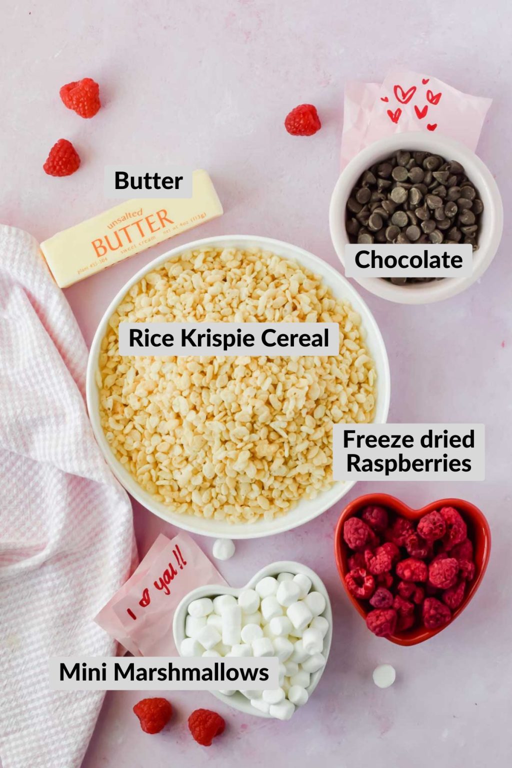 Raspberry Rice Krispie Treats - A Paige of Positivity