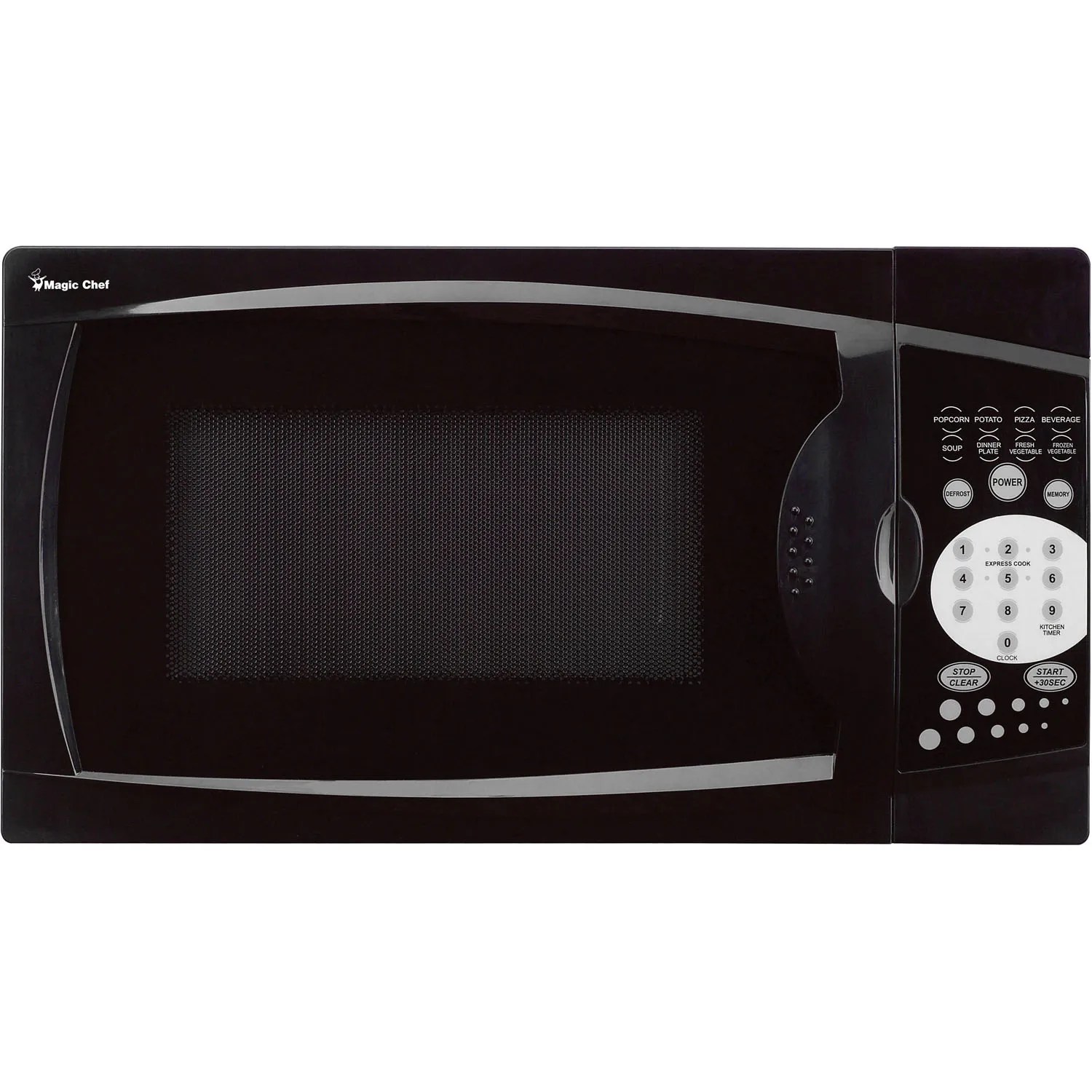 Magic Chef 0.7 cu. ft. 700W Countertop Microwave Oven in Black Apara