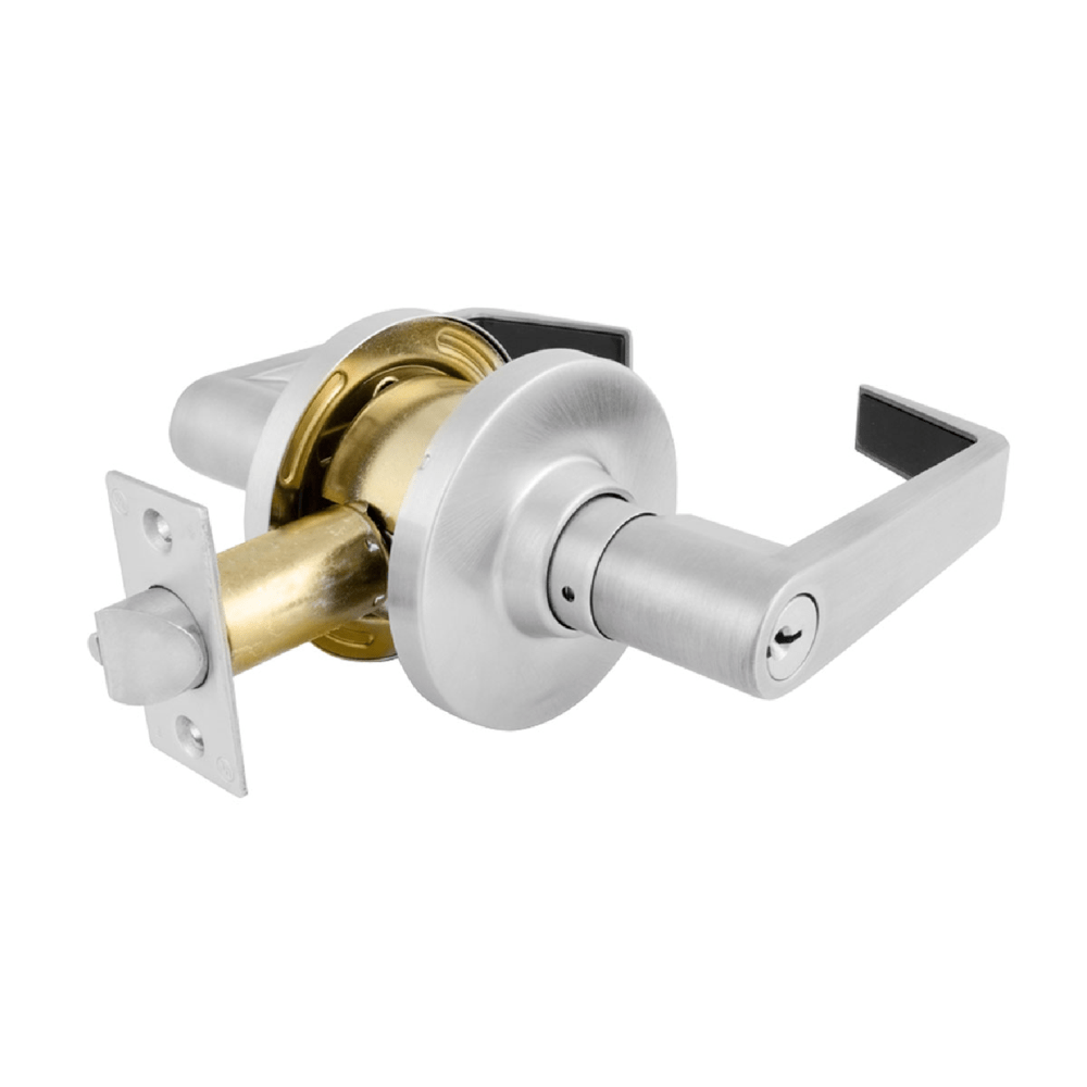 Commercial Cylindrical Lockset LeverEntry in Brushed Chrome