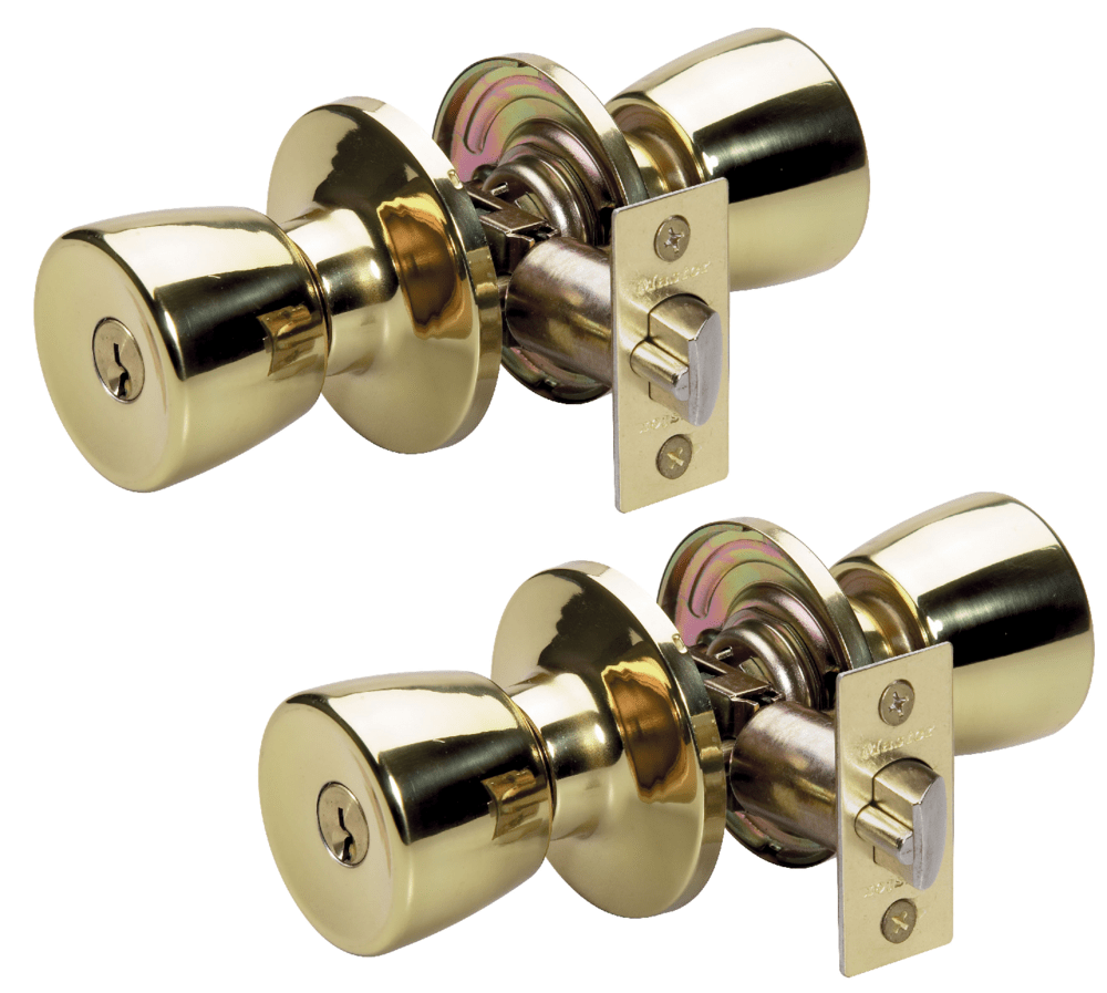 PB Tulip Keyed Entry with Kwikset, 2 Pack Apartment Door Locks