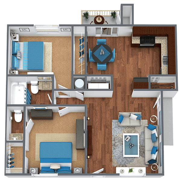 Two bedroom apartment for rent in Houston, Texas