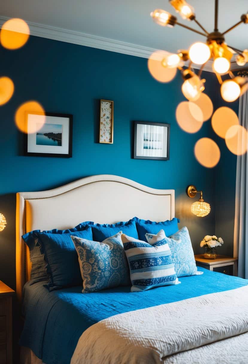 20 Cream Headboard Ideas for Bedroom with Blue Wall Color Combos