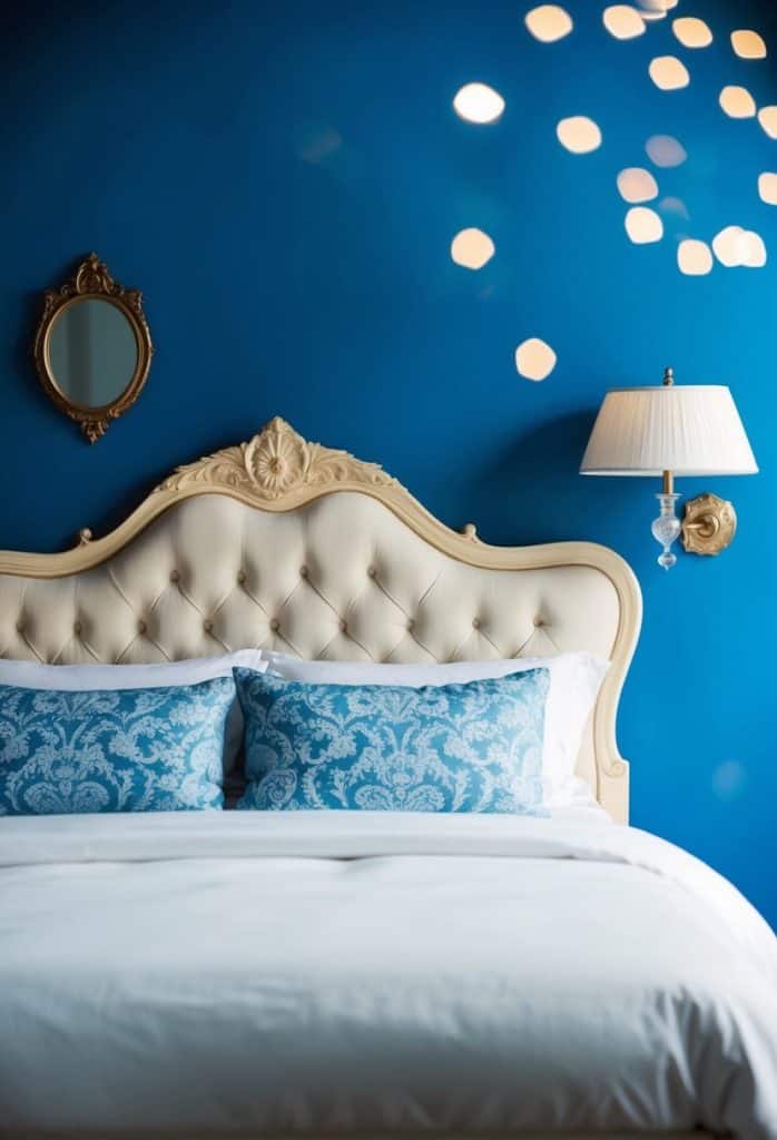 20 Cream Headboard Ideas for Bedroom with Blue Wall Color Combos