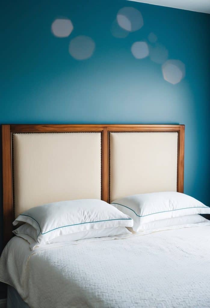 20 Cream Headboard Ideas for Bedroom with Blue Wall Color Combos