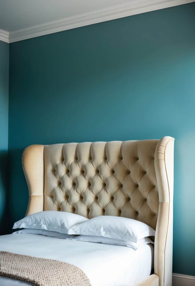 20 Cream Headboard Ideas for Bedroom with Blue Wall Color Combos