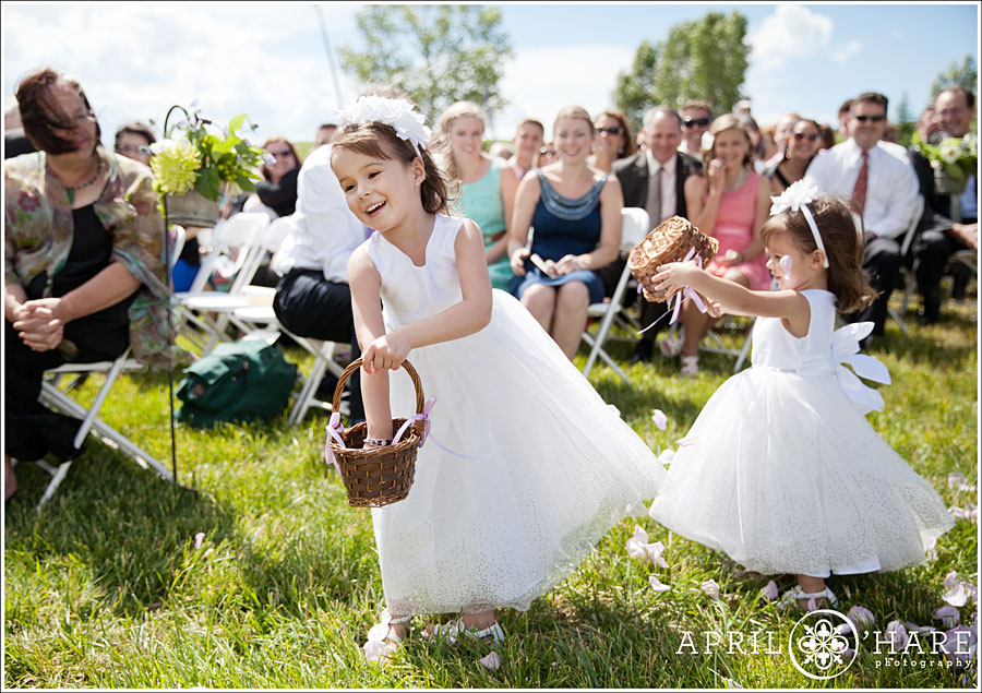 Flower Girl Walking Down Aisle