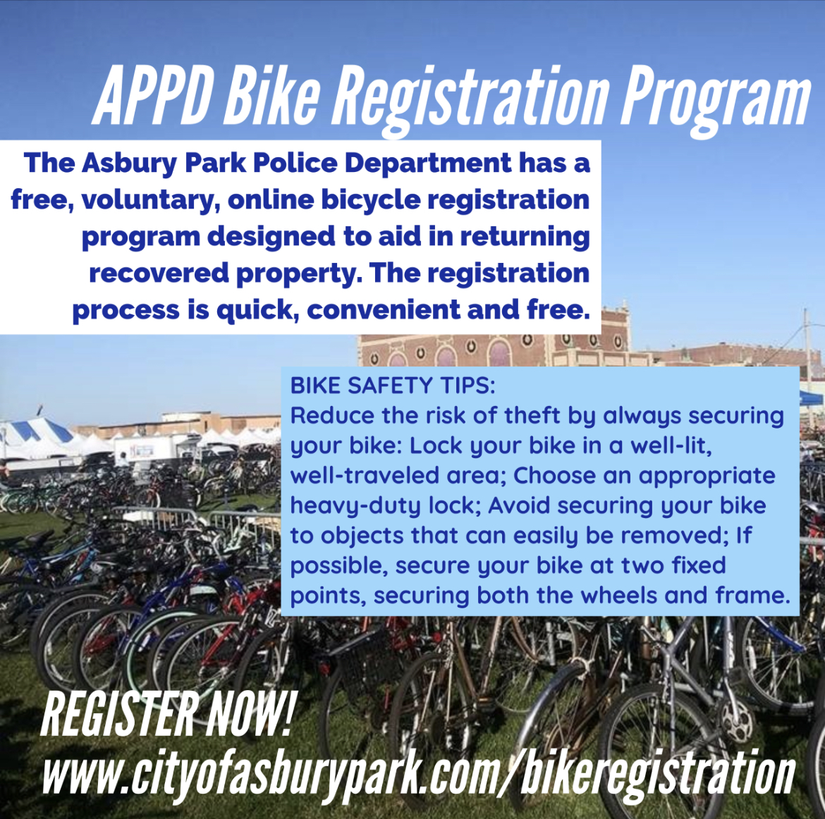 ASBURY PARK FREE BIKE REGISTRATION Asbury Park Complete Streets Coalition
