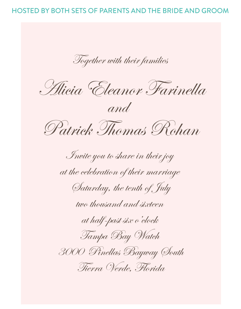 Wedding Invitation Wording Ideas