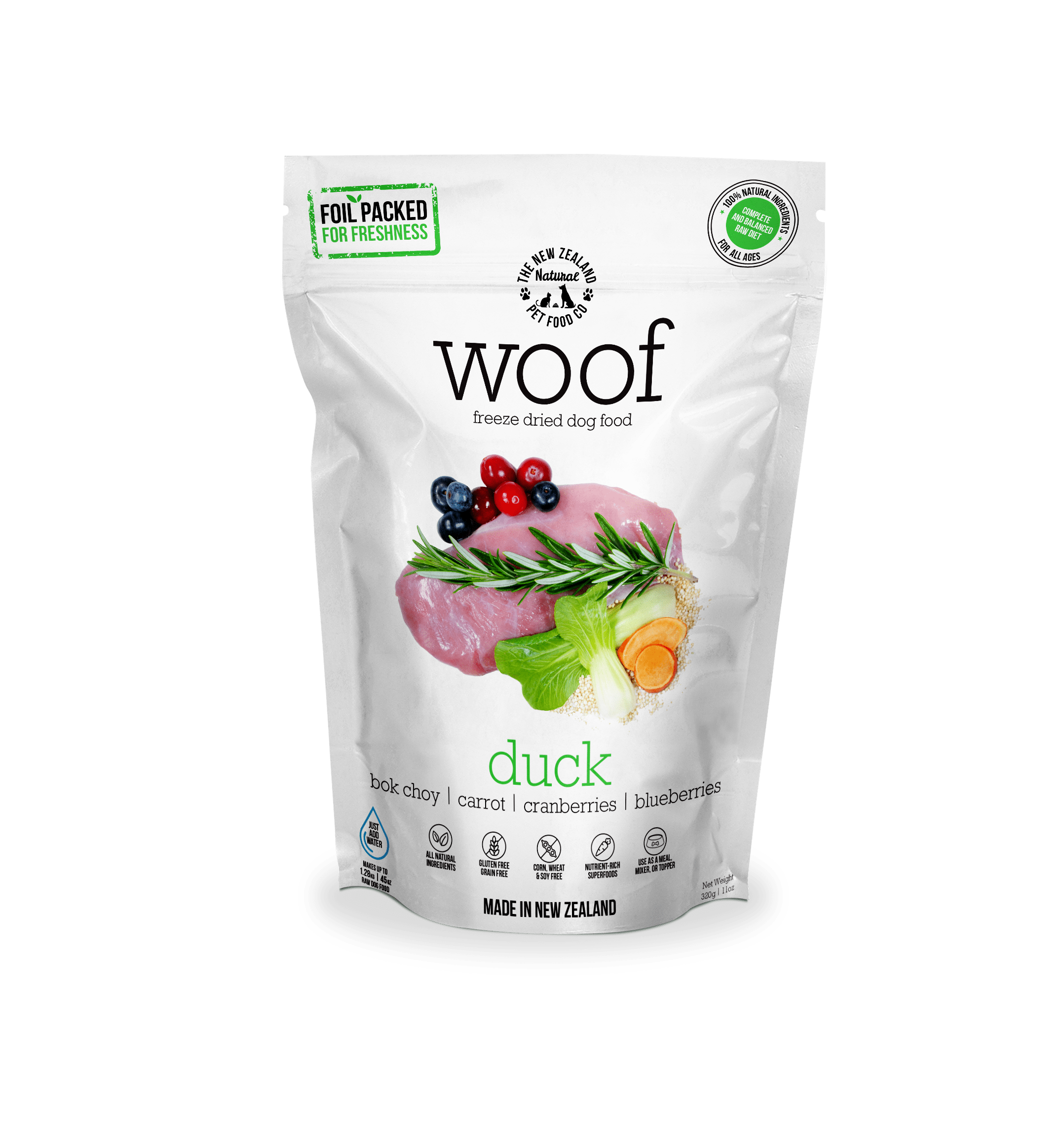 Woof Freeze Dried Dog Food Duck aPetMart