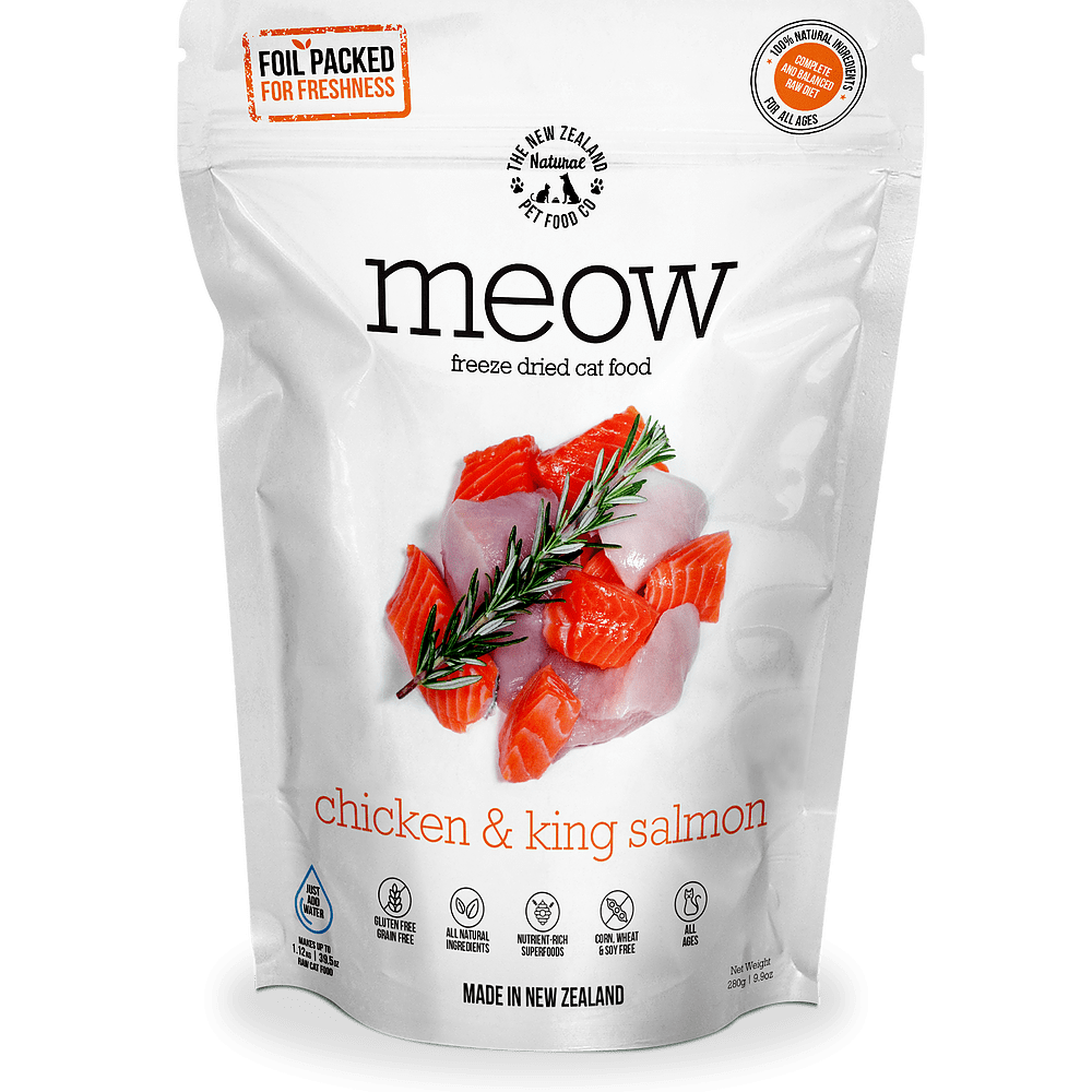 MEOW Freeze Dried Cat Dry Food 280g Chicken & King Salmon aPetMart