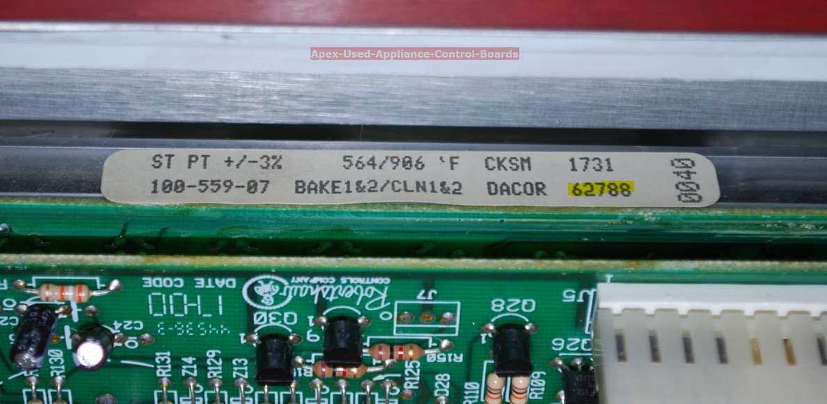 Part 82994, 62439, 62788 375 Dacor Double Oven Control Panel And