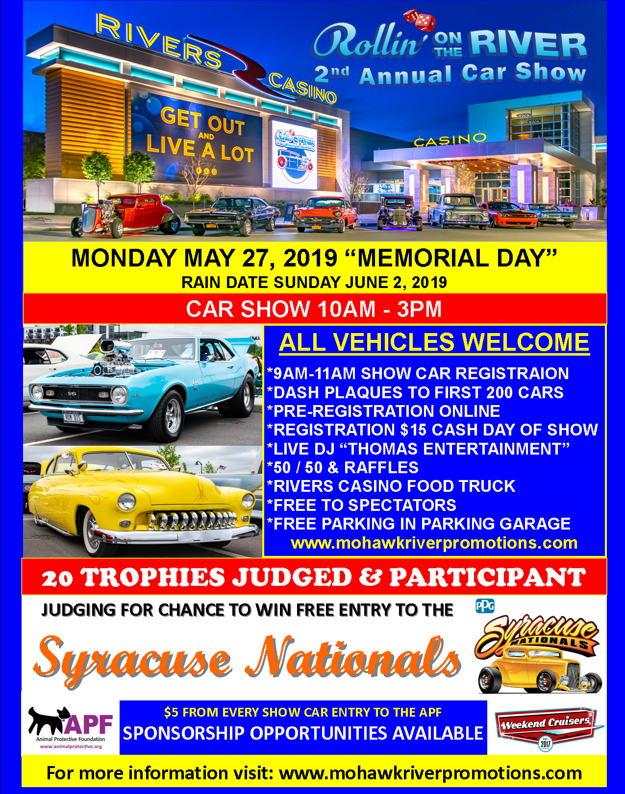 2nd Annual Rollin' on the River Car Show & Auction 2019 Apex