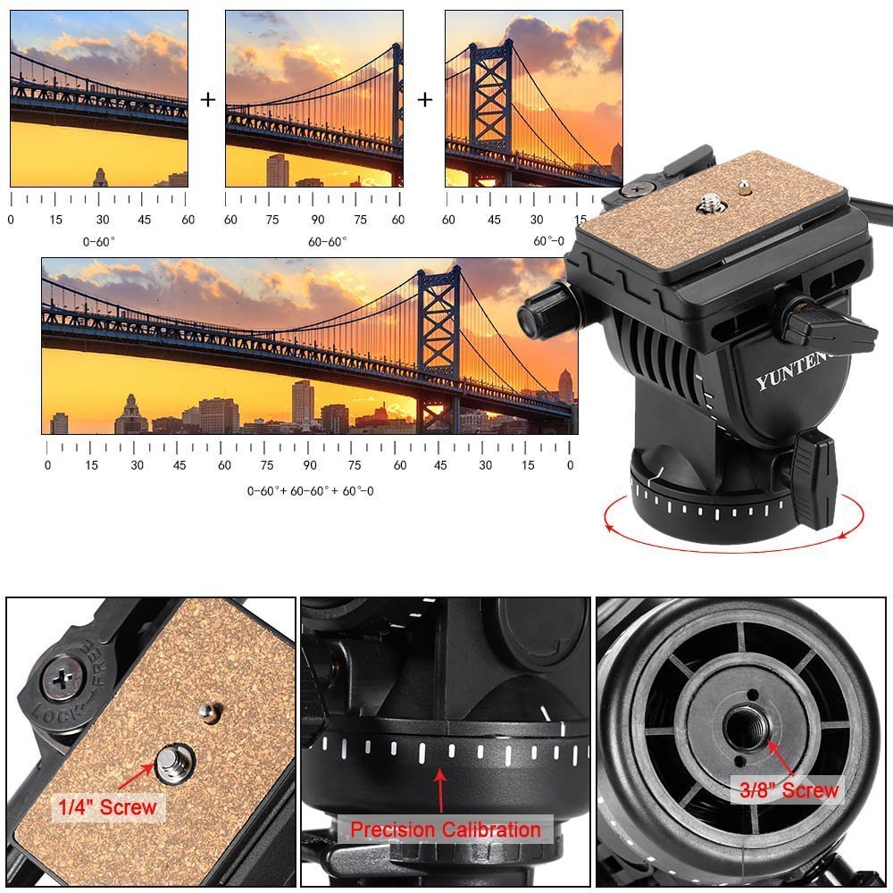 YUNTENG VCT588 Aluminium Alloy Monopod with Detachable Tripod Stand