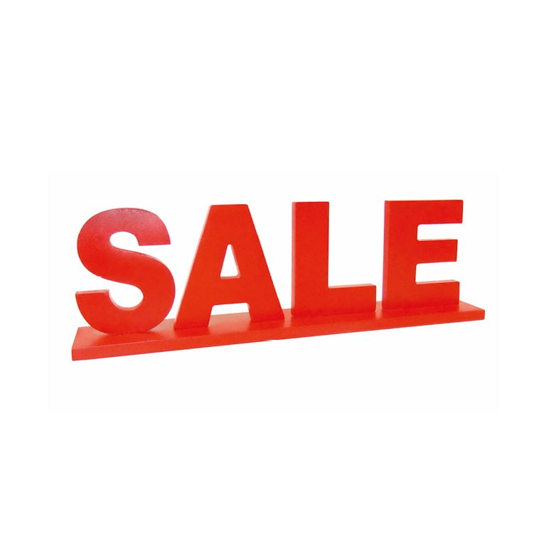 Red Solid Timber Sale Sign Apex Display
