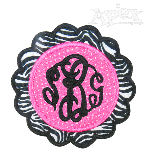 Frame Applique Embroidery Designs Apex Monogram Designs & Fonts