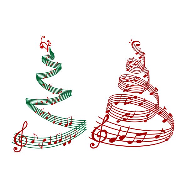 Christmas Tree Music Music Christmas Tree Cuttable Design Apex Embroidery Designs