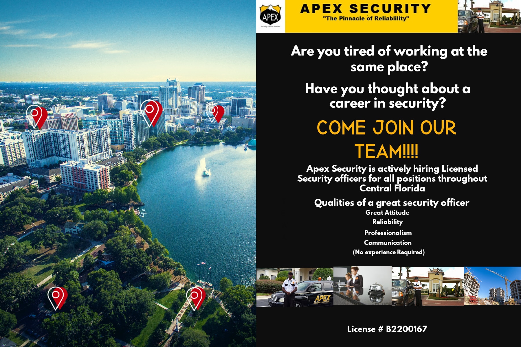 Security Jobs in Orlando & all of Central FL Apex Security