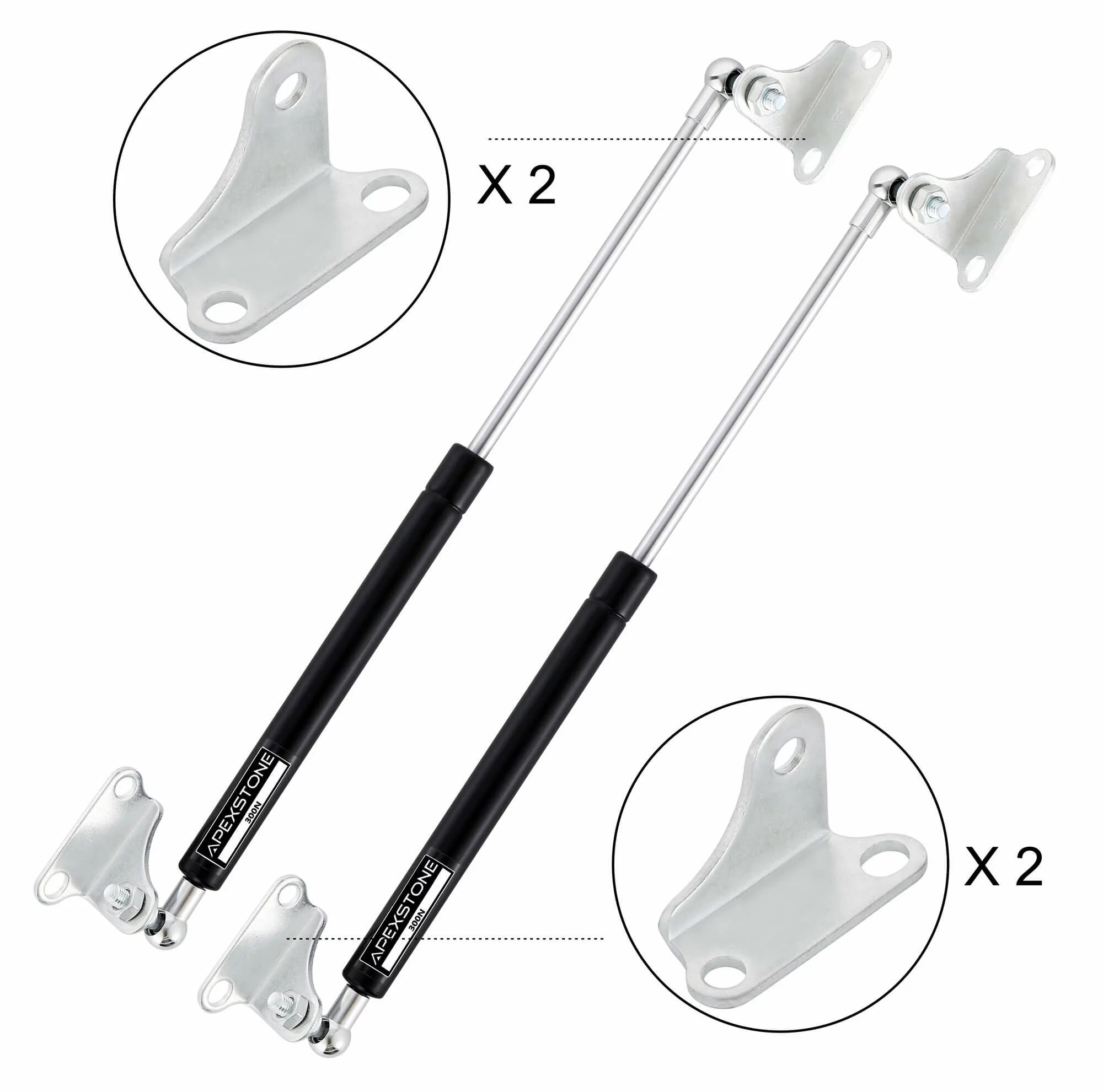 Apexstone 10MM 2 Hole Mount L Type Gas Strut Mounting Bracket