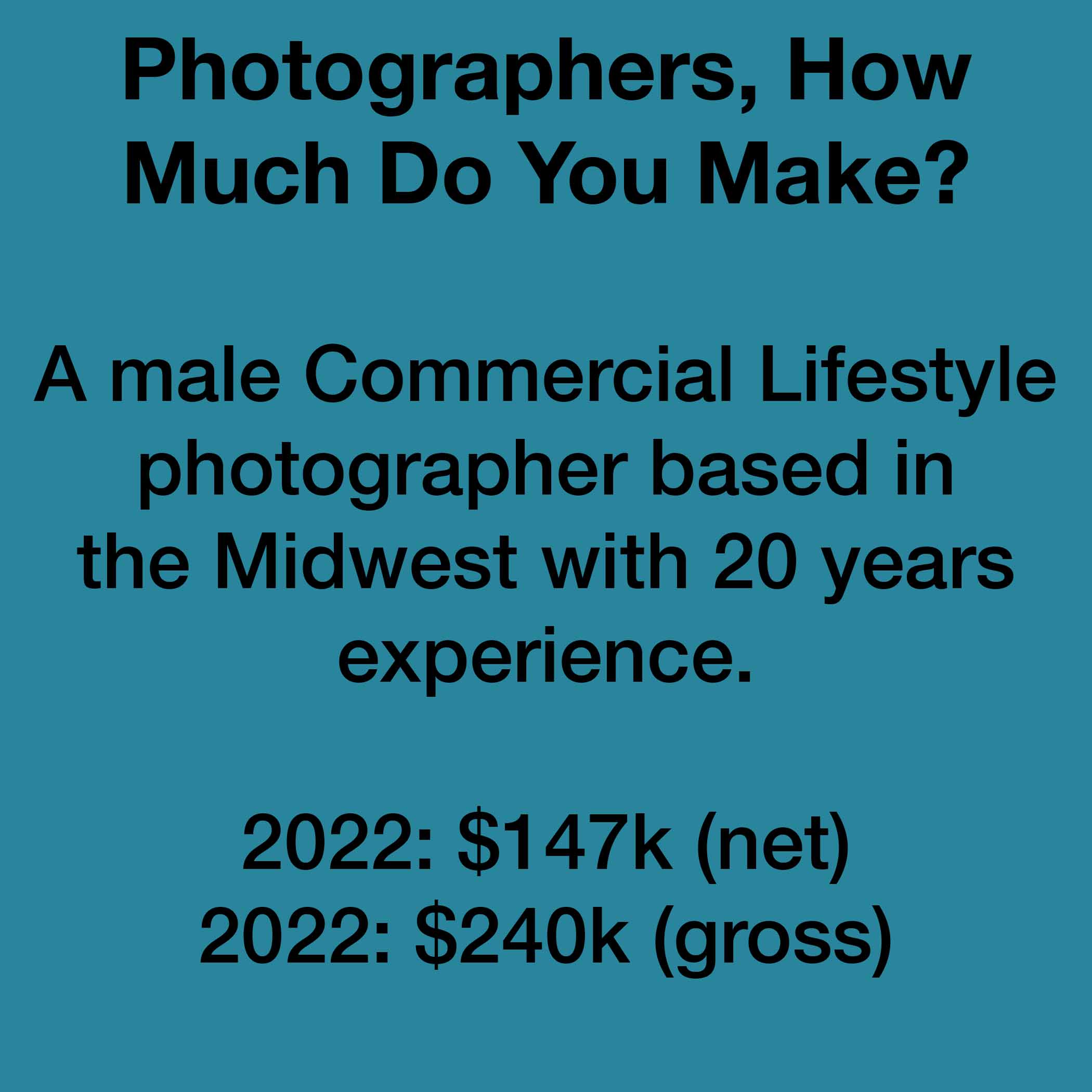 Photographers In The Business For A Long Time, How Much Do You Make