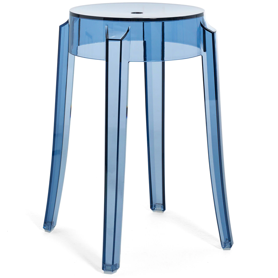 Charles Ghost Stool, Powder Blue Kartell RoyalDesign.co.uk