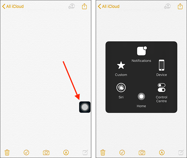 How to use an onscreen menu button to control your device in iOS 14