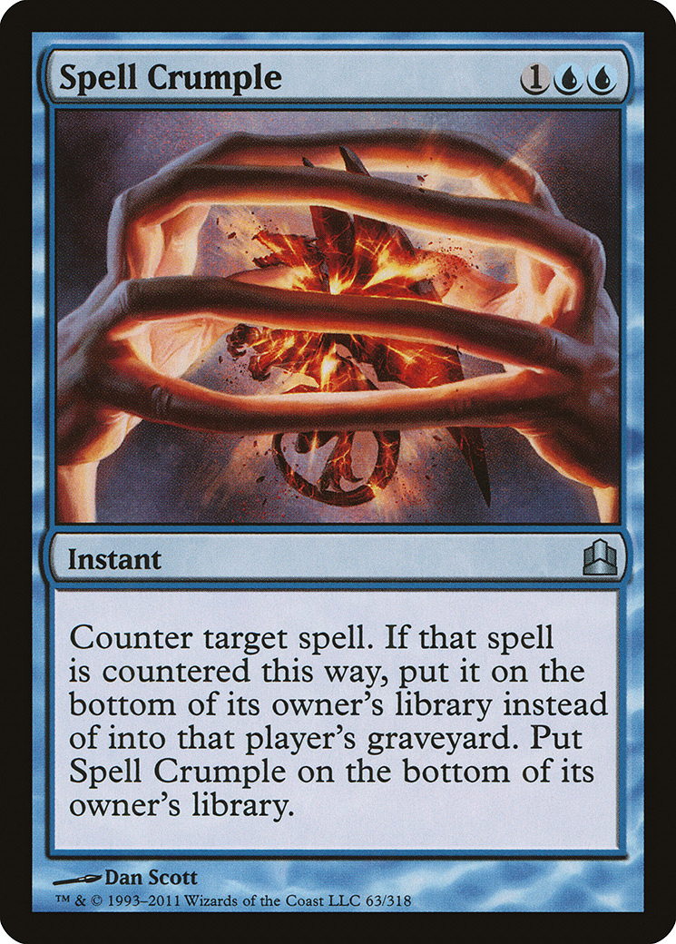 Spell Crumple Commander NMM Blue MAGIC THE GATHERING MTG CARD