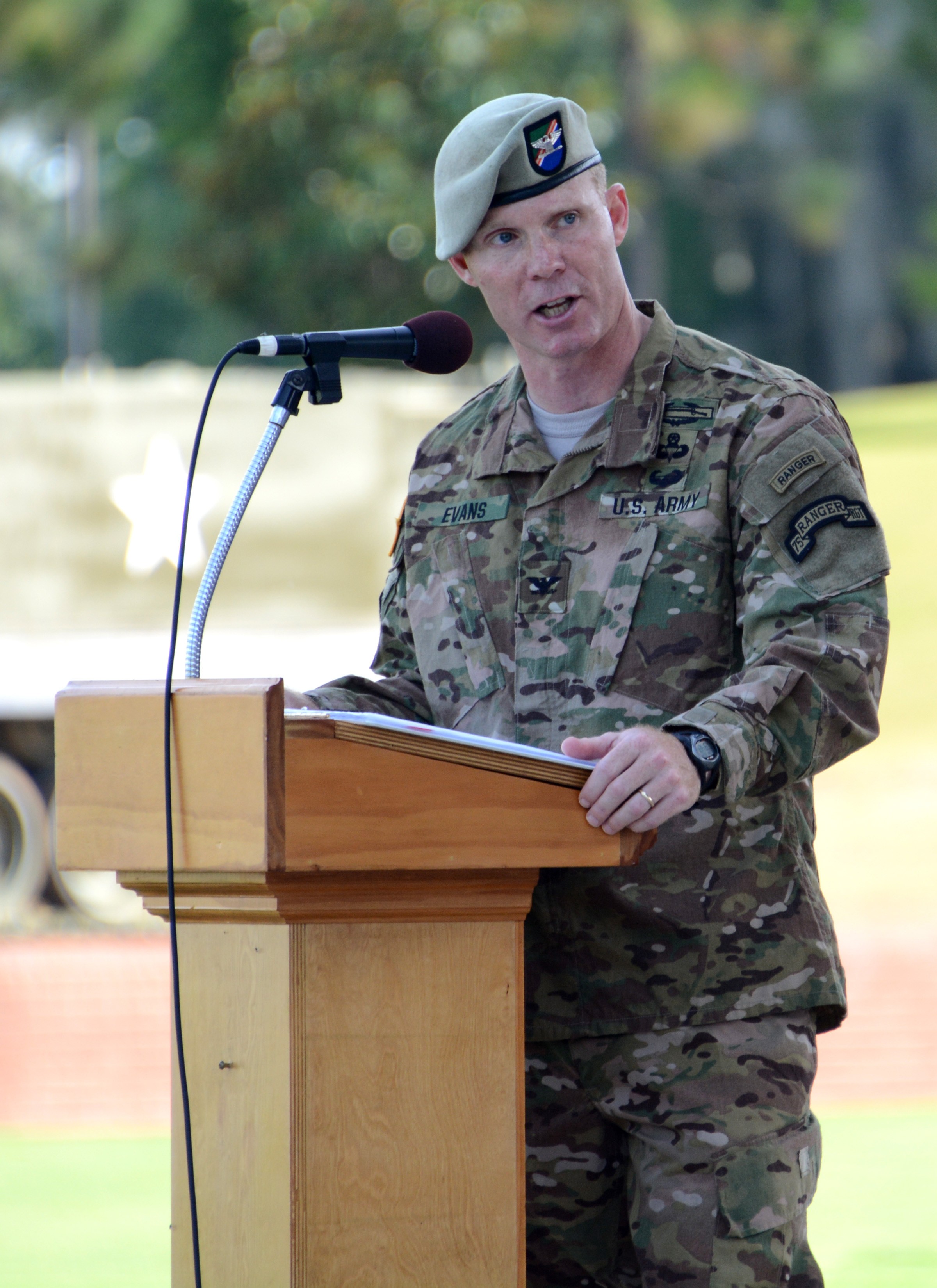 Evans assumes command of 75th Ranger Regiment Article The United