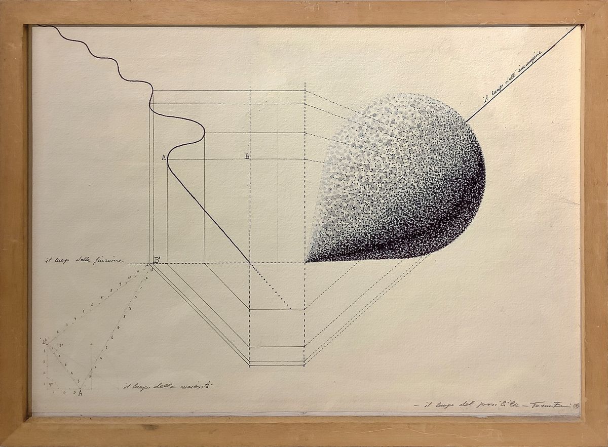 Vincenzo Ferrari The place of the possible (1979) Mixed media on
