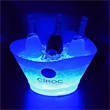 Promotional Large White Plastic LED Illuminated Light Up Ice Bucket